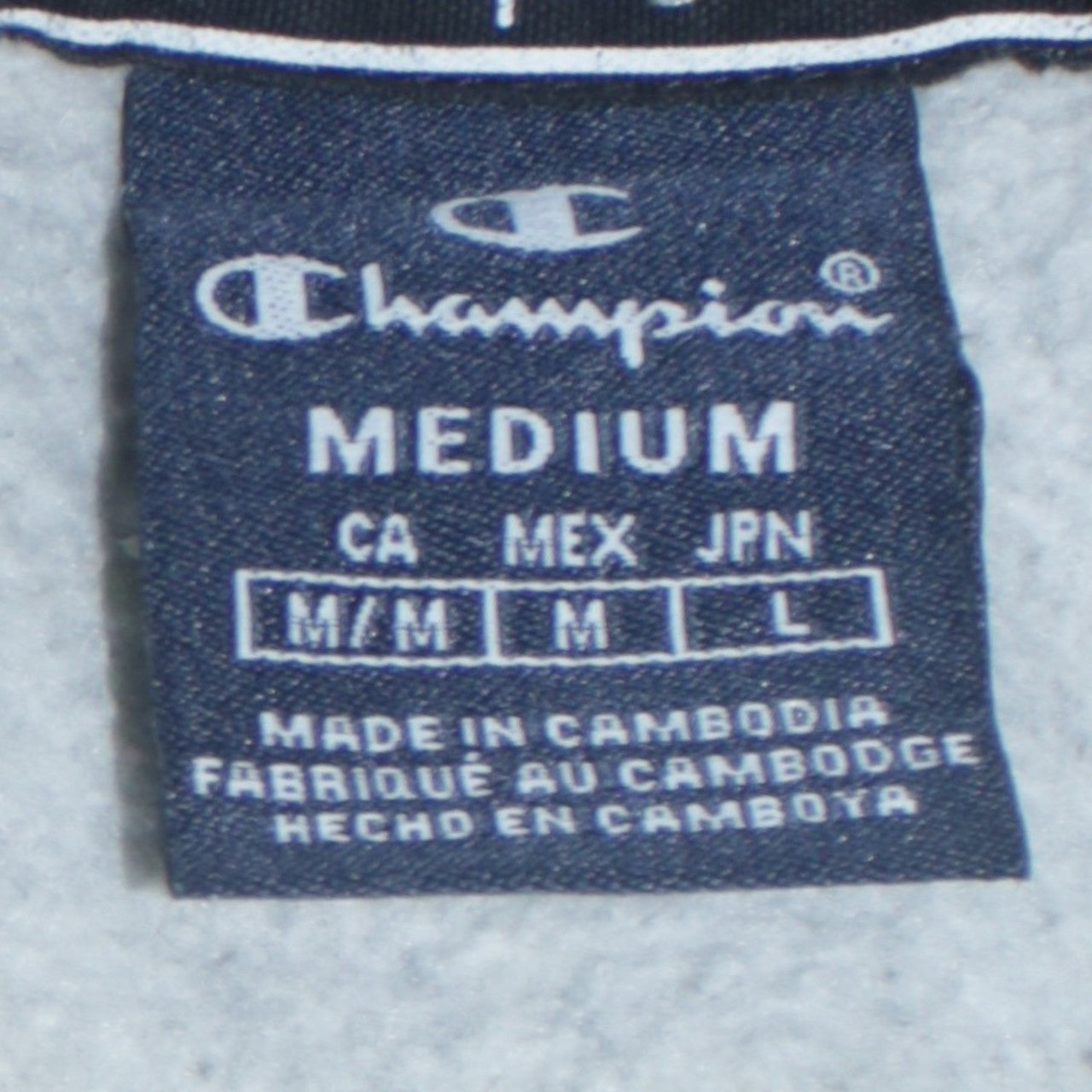 Champion Men's Grey Pullover Hoodie Medium Logo Regular Fit