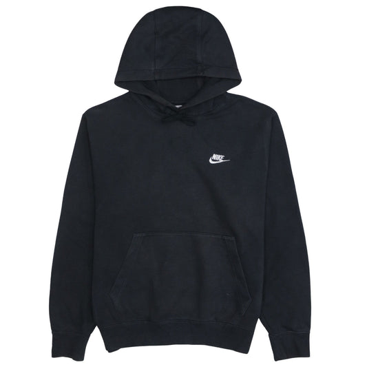 Nike Men's Black Pullover Hoodie Small Logo Fleece Sweatshirt