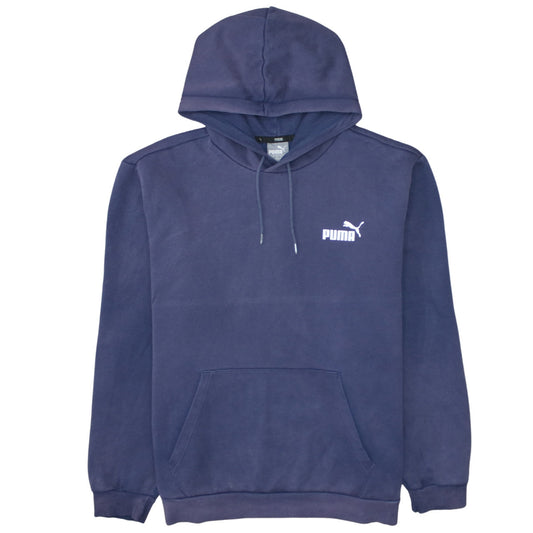 Puma Womens Navy Blue Pullover Hoodie XL Cotton Blend Casual