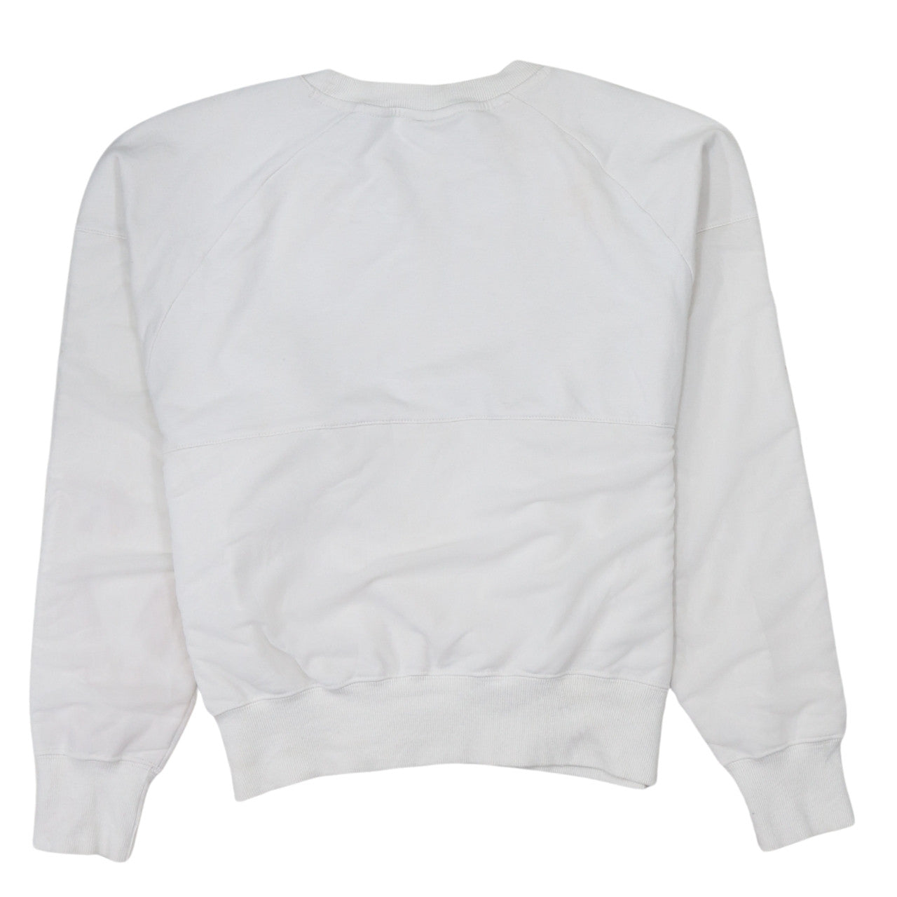 Champion Women's White Small Pullover Sweatshirt Cotton Logo Crew Neck