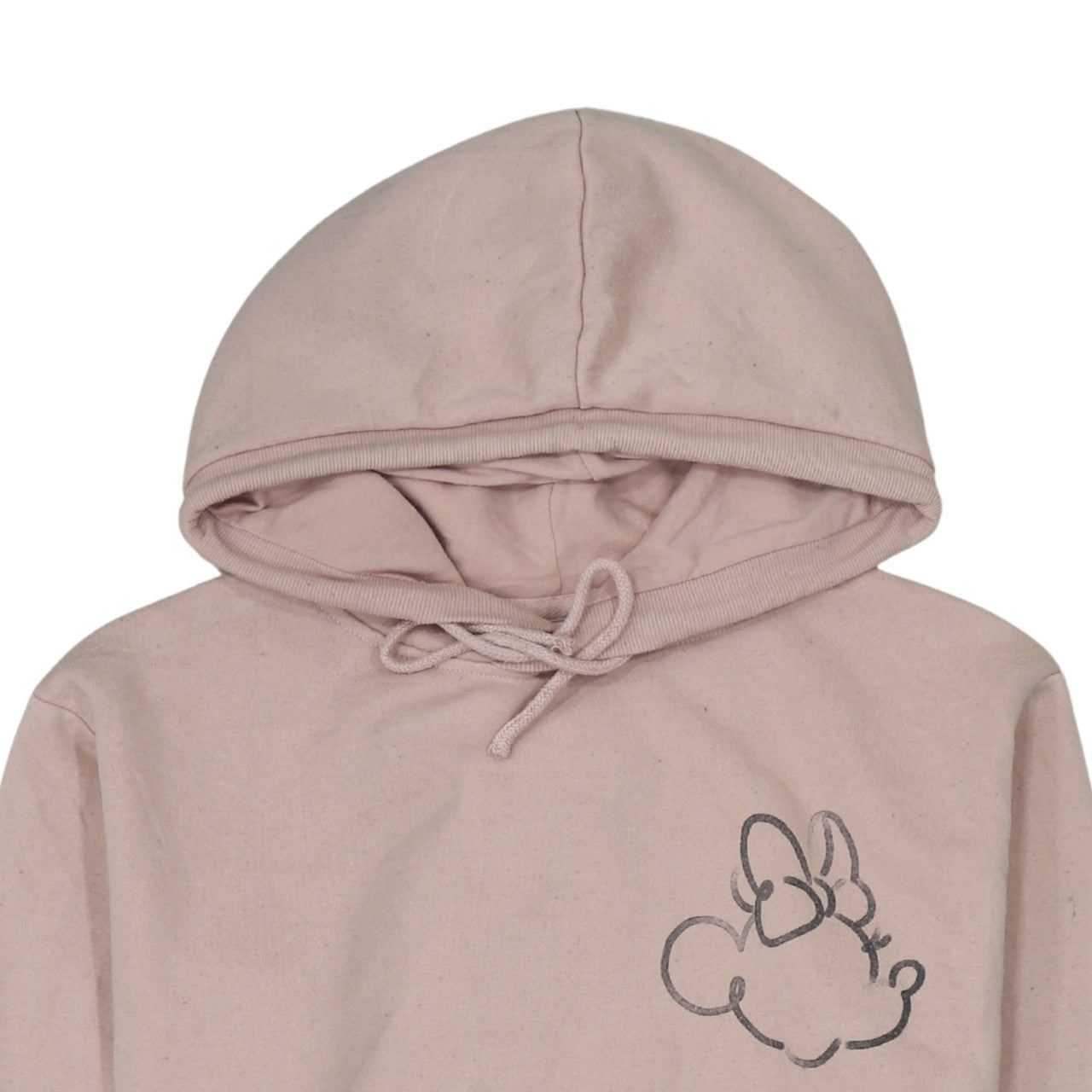 Disney Women Pink Minnie Mouse Pullover Hoodie 2XS Cotton Blend