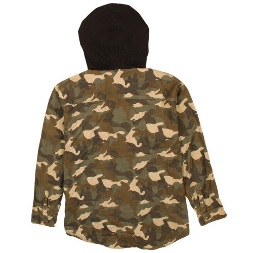 H&M Divided Womens Camo Full Zip Hoodie Green Size 16