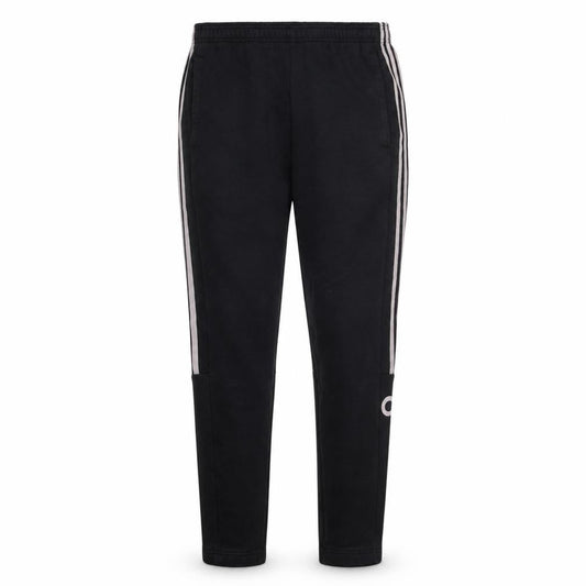 Front view of Adidas Men's Black Jogger Trousers M With Stripes Logo