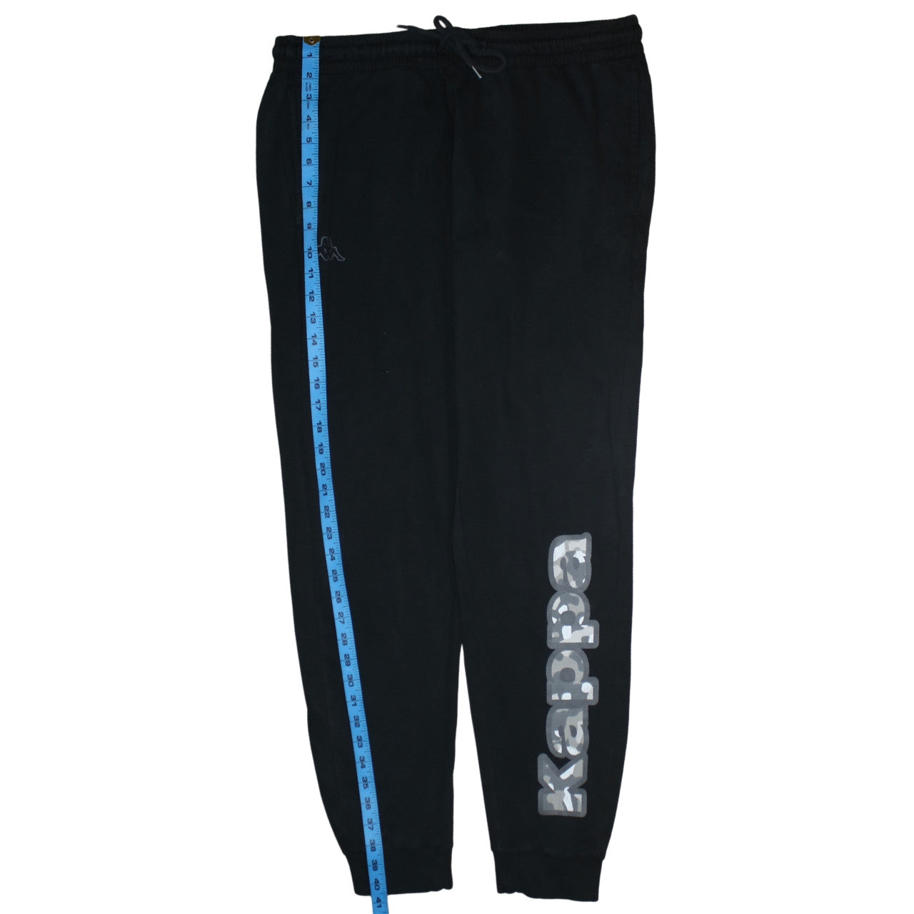 Kappa Men Black XL Joggers Tapered Fit Logo Cuffed Sweatpants