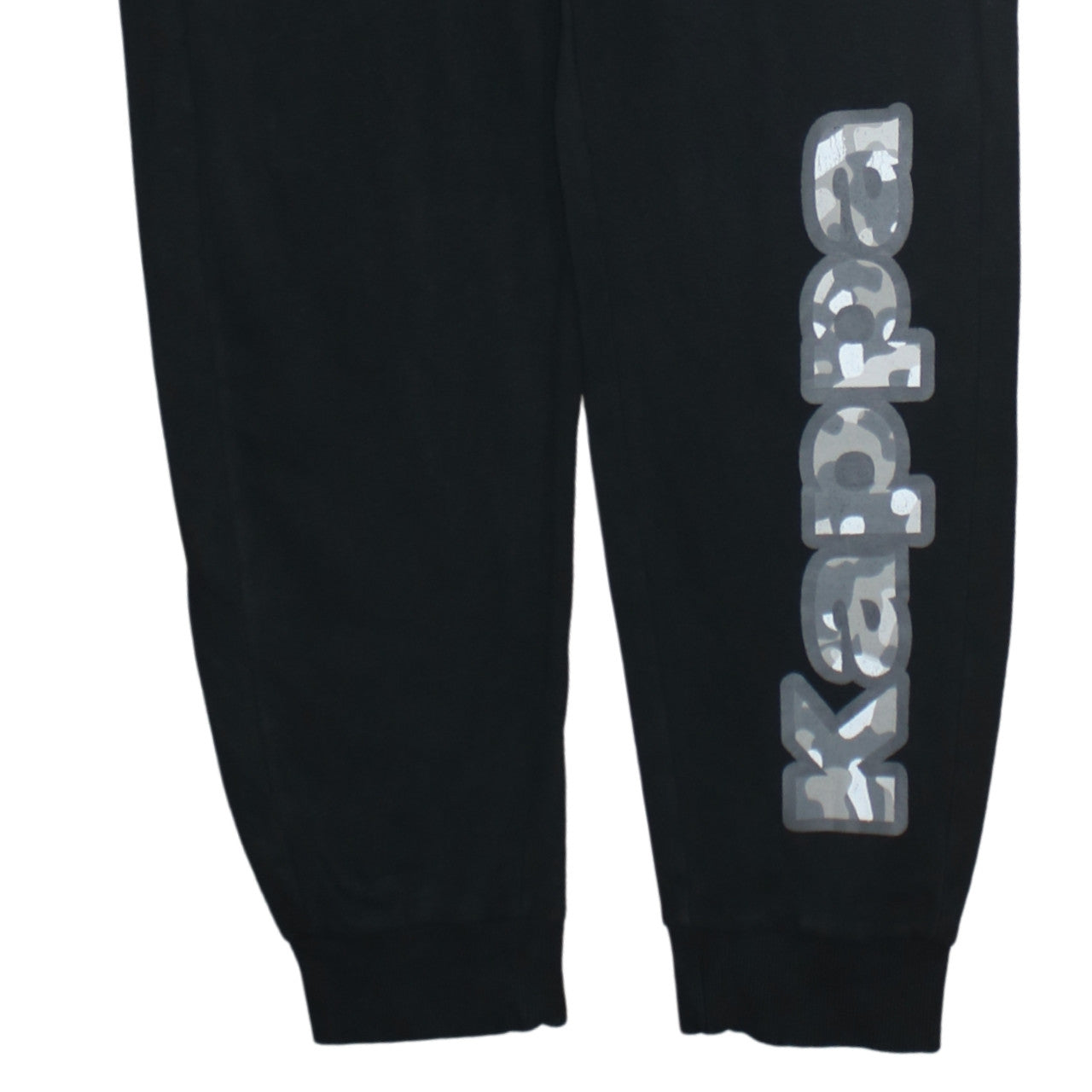 Kappa Men Black XL Joggers Tapered Fit Logo Cuffed Sweatpants