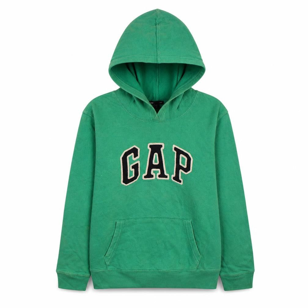 Gap Boys Green Pullover Hoodie L Logo Fleece Sweatshirt