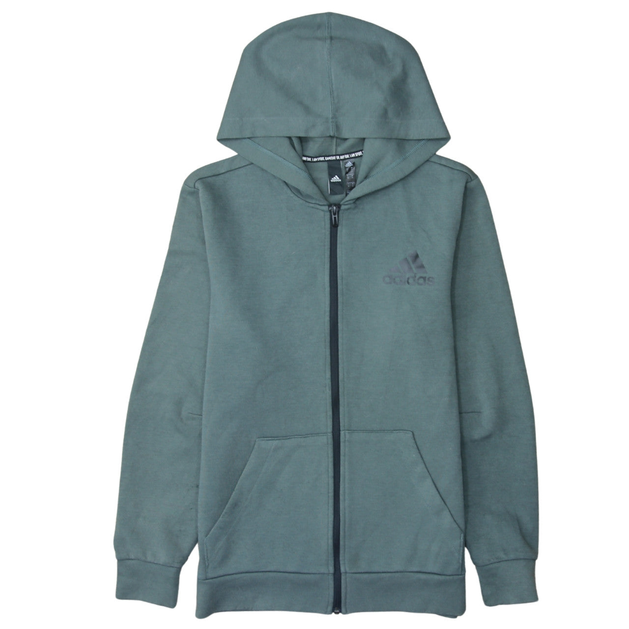 Adidas Men’s Green Full Zip Hoodie Size M Sportswear