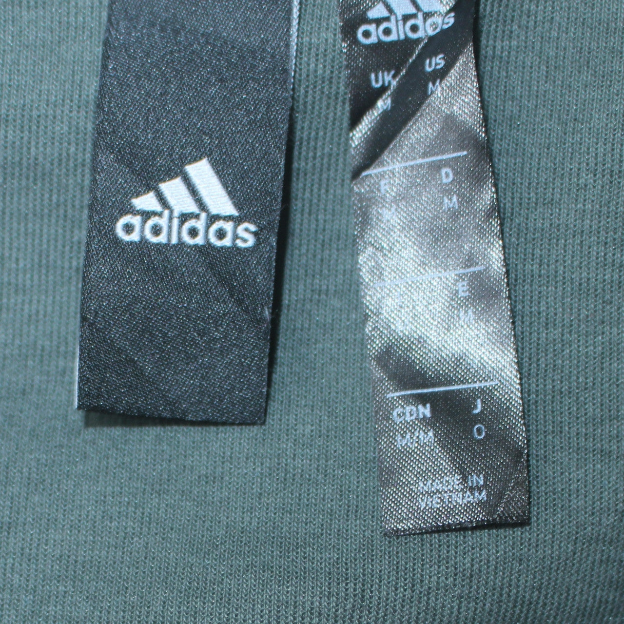Adidas Men’s Green Full Zip Hoodie Size M Sportswear