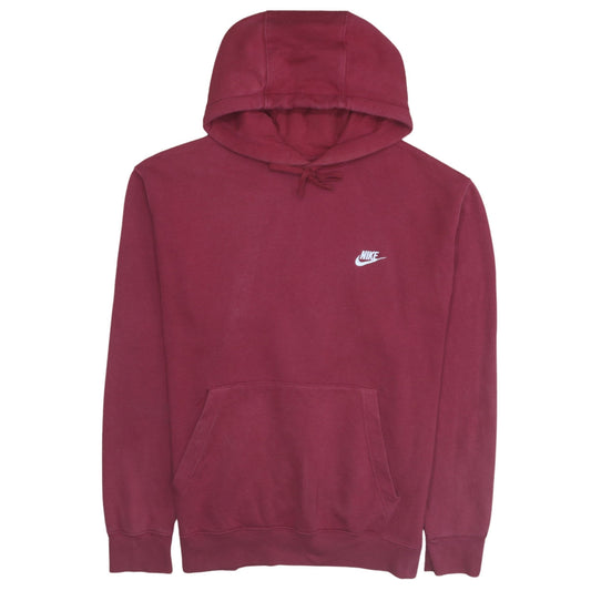 Nike Men's Red Pullover Hoodie L Fleece Sportswear Casual
