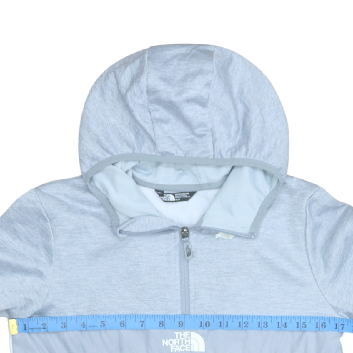 The North Face Boys Grey XL Pullover Fleece Hoodie with Logo and Zip