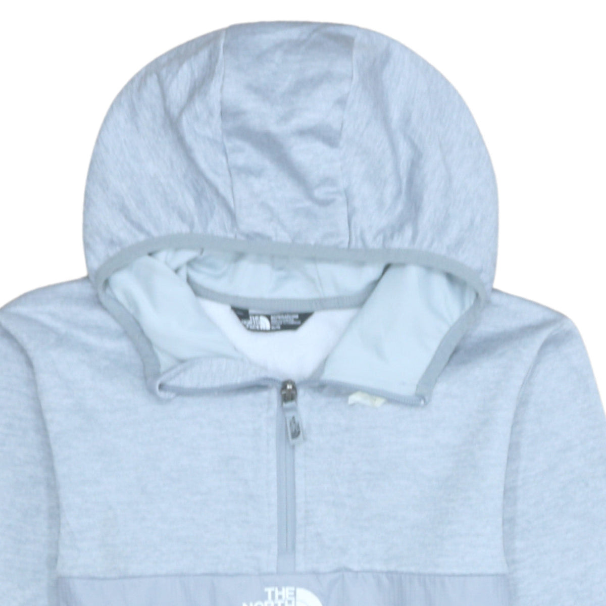 The North Face Boys Grey XL Pullover Fleece Hoodie with Logo and Zip