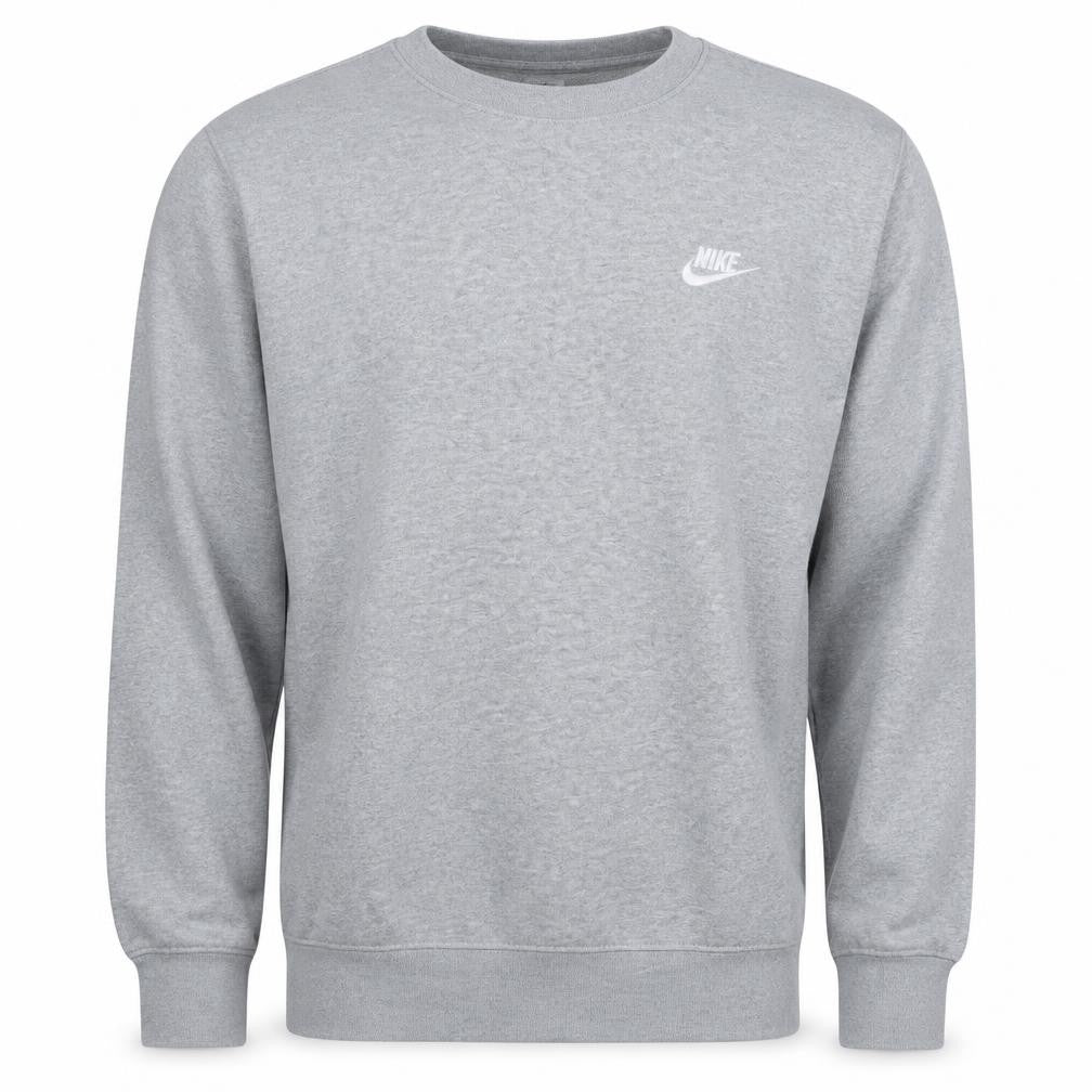 Nike Men's Grey Small Pullover Crew Neck Fleece Sweatshirt
