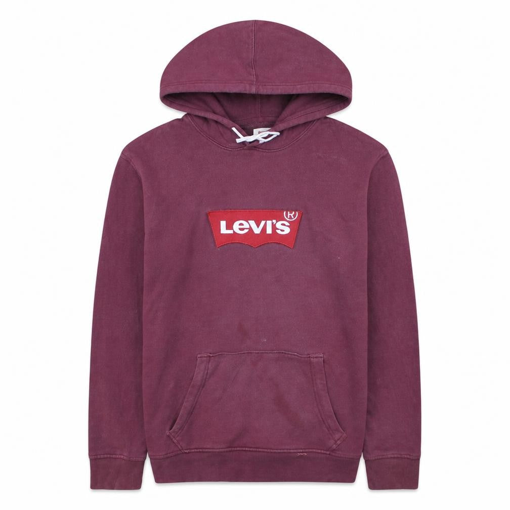 Levi's Men's Purple Pullover Hoodie L Logo Graphic Fleece Sweatshirt