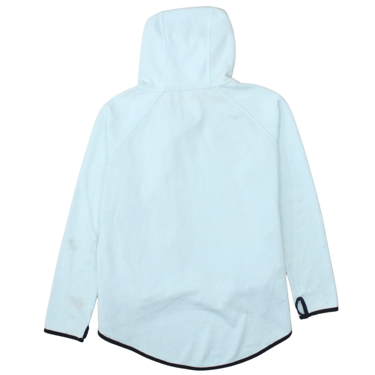 Nike Men’s White Full Zip Hoodie M Cotton Blend Sportswear