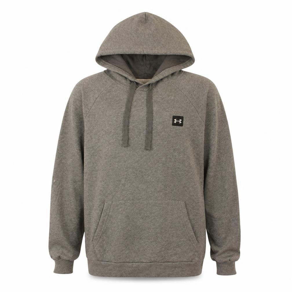 Under Armour Men’s Grey Pullover Hoodie L Loose Fit ColdGear Fleece