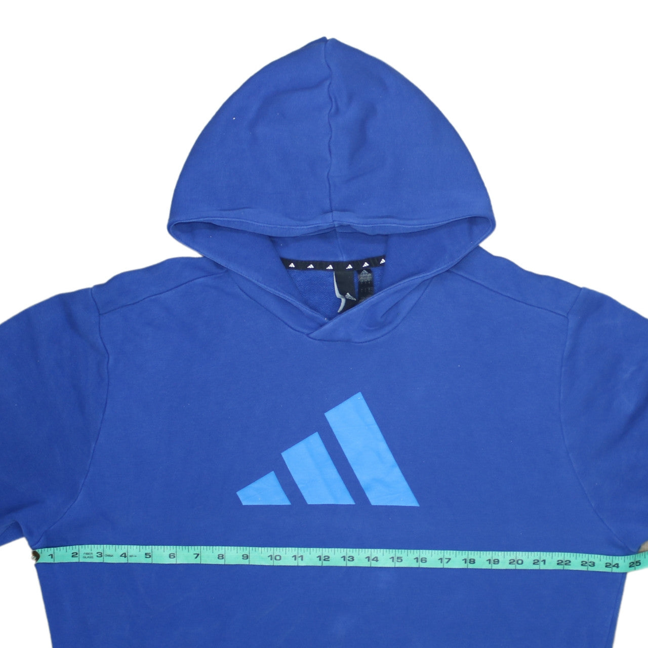 Adidas Men's Blue Pullover Hoodie L Logo Graphic Fleece