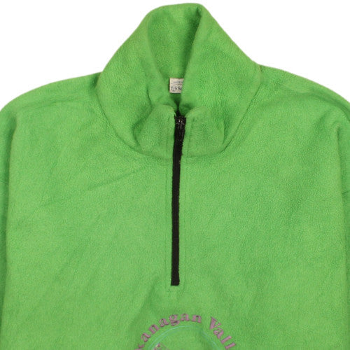 Sergio Tacchini Women's Green Fleece 1/2 Zip Pullover Sweatshirt M