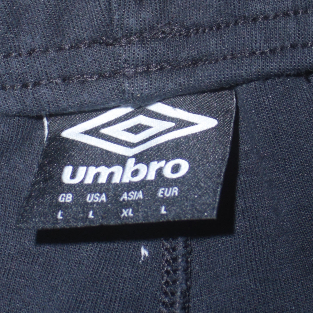 Umbro Men's Black Jogger Sweatpants L Sports Tapered Fit