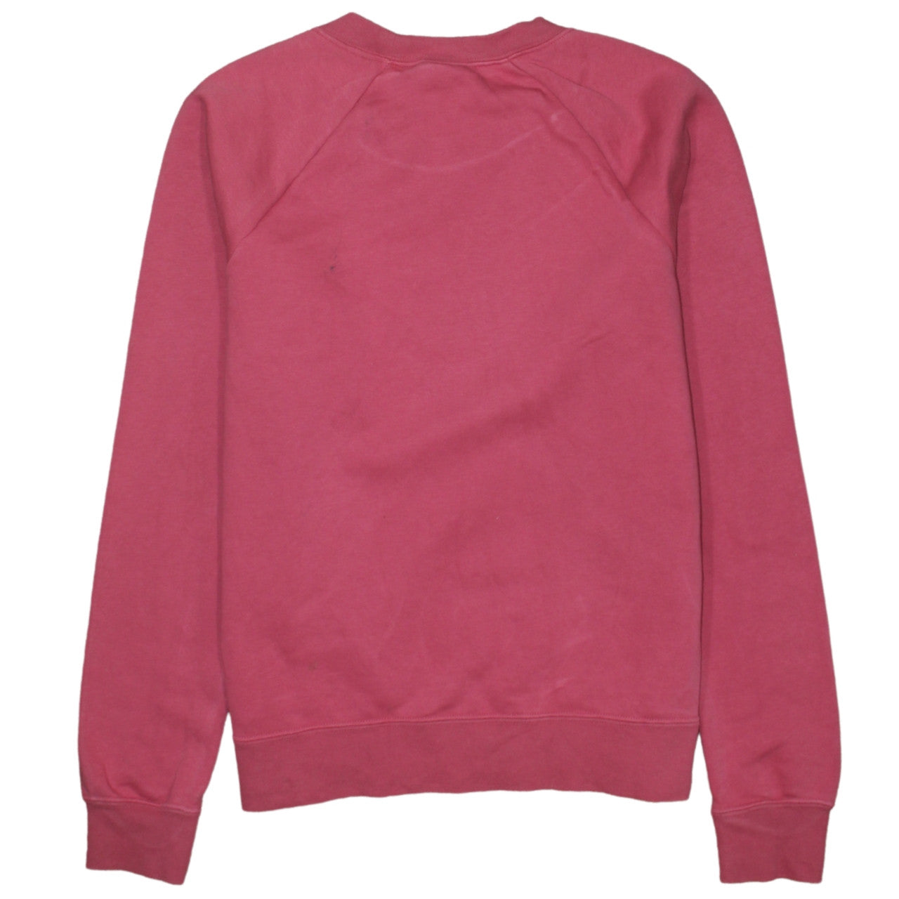 Nike Womens Pink Crew Neck Pullover Sweatshirt Small Logo Print