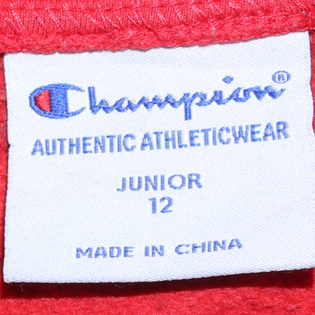 Champion Boys Red Pullover Hoodie 12 Years Fleece Logo Sweatshirt