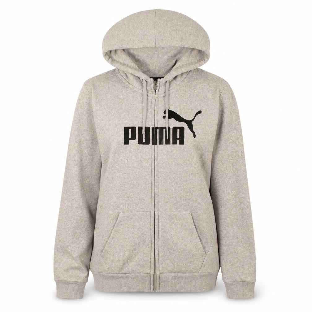 Puma Women's Grey Full Zip Hoodie XS Lightweight Sportswear