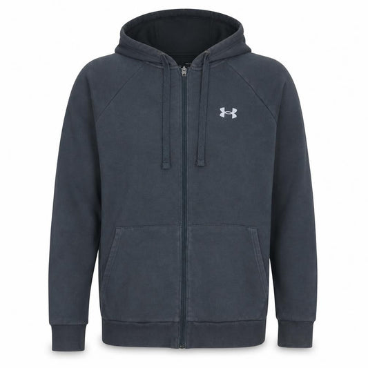Under Armour Men's Grey Full Zip Hoodie Size M Relaxed Fit