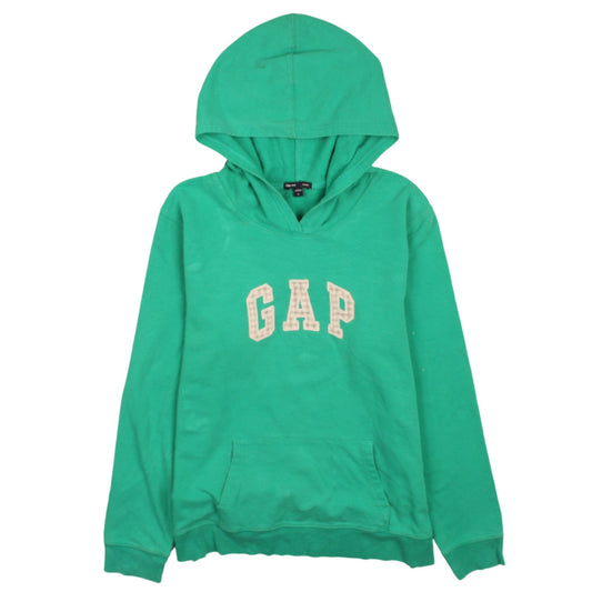 GAP Women Green Pullover Hoodie Sweatshirt Size L Stretch Cotton Blend