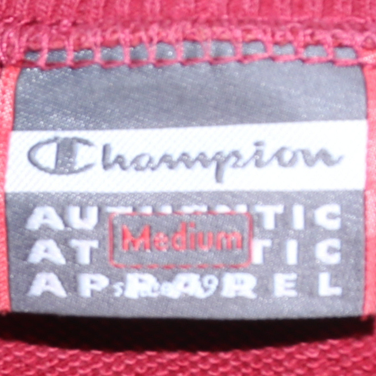 Champion Men's Red Crew Neck Pullover Sweatshirt Medium