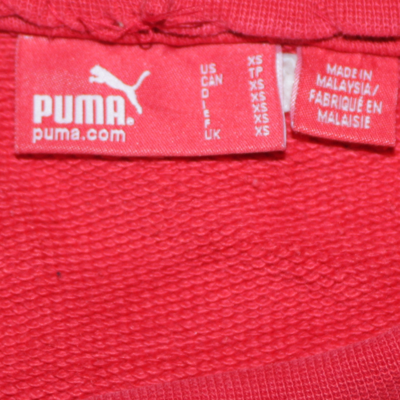 Puma Men's Red XS Crew Neck Logo Pullover Sweatshirt