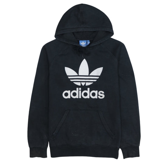 Adidas Men's Black Pullover Hoodie S Logo Fleece Sweatshirt