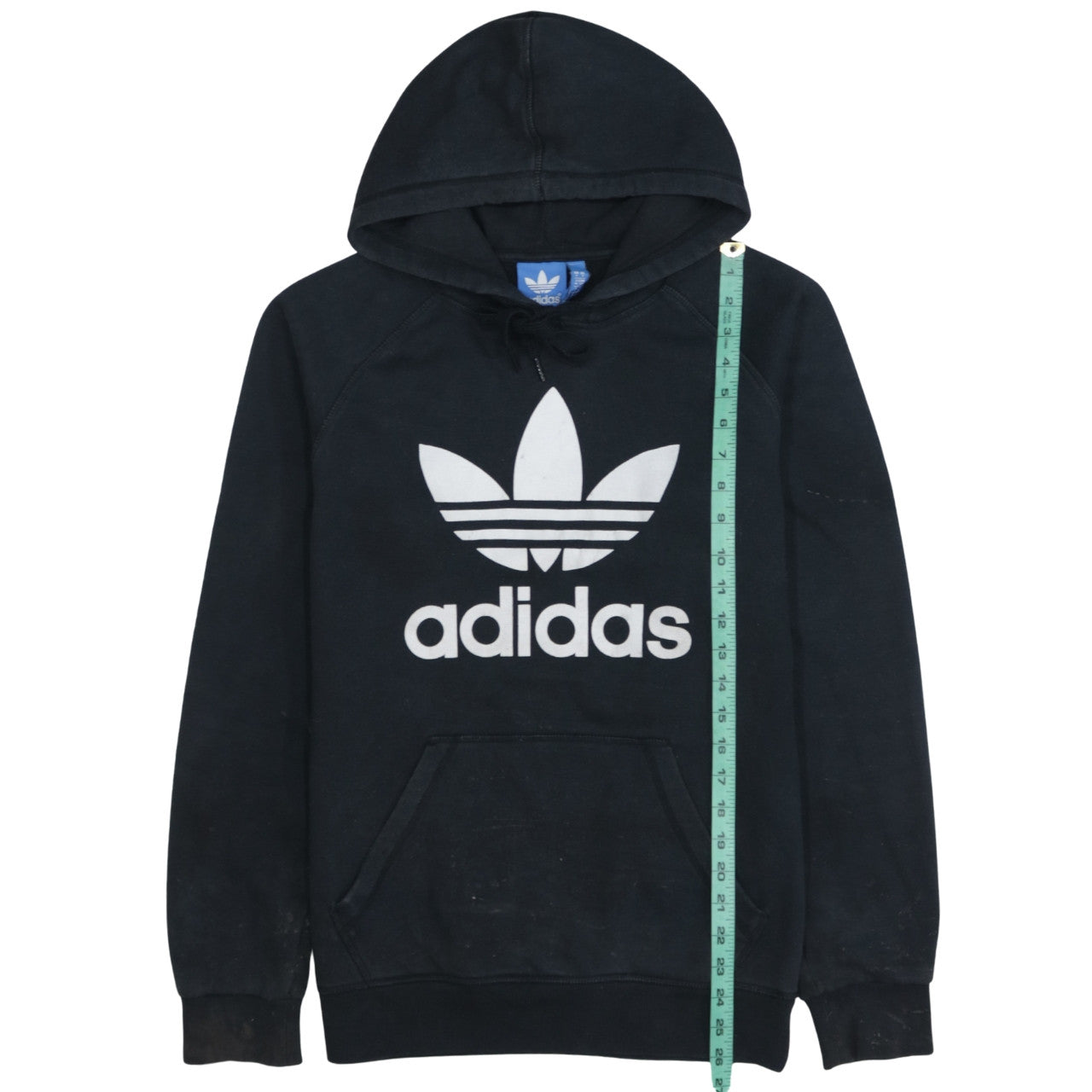 Adidas Men's Black Pullover Hoodie S Logo Fleece Sweatshirt