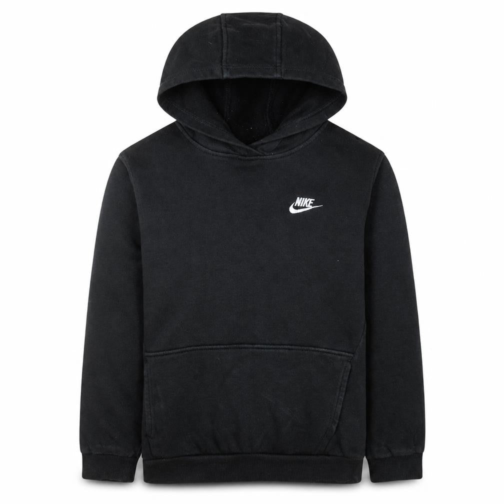 Nike Boys Black Pullover Fleece Hoodie XL (158-170cm) Logo Sweatshirt