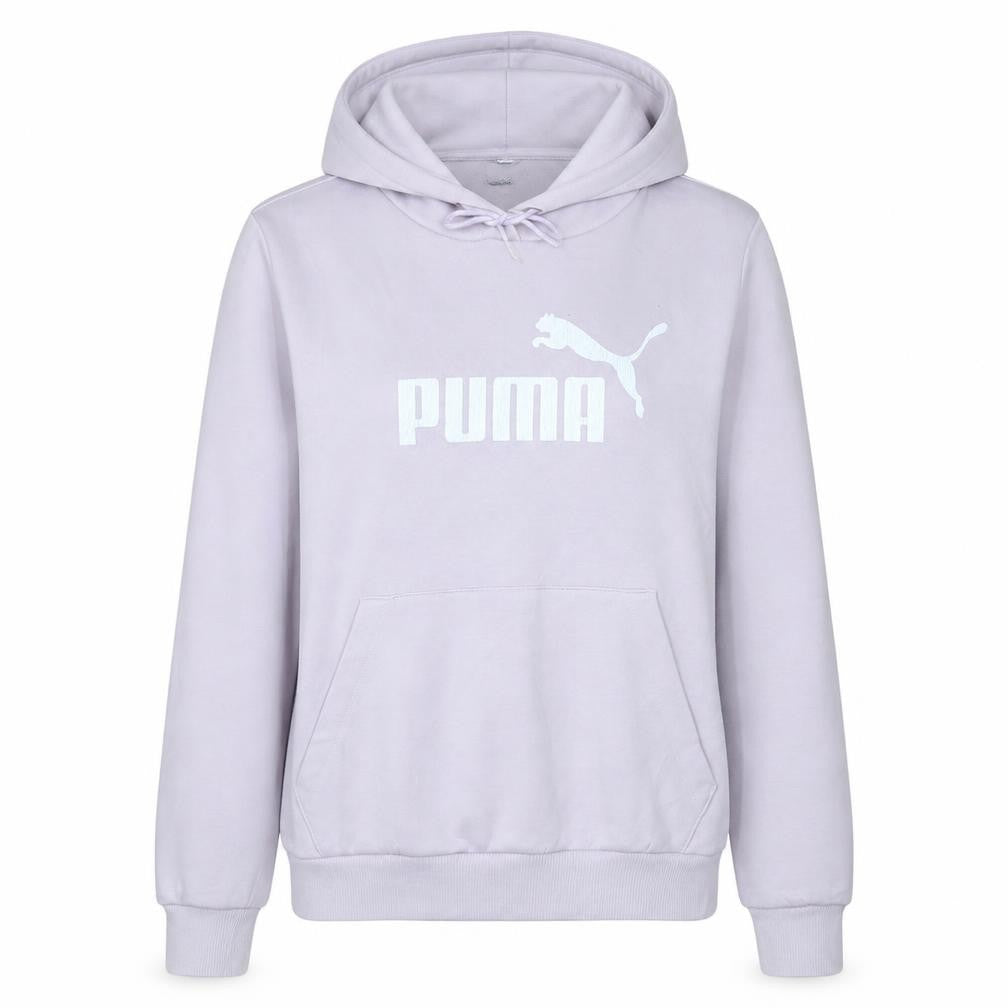 Puma Womens Lilac Pullover Hoodie L Logo Graphic Sweatshirt