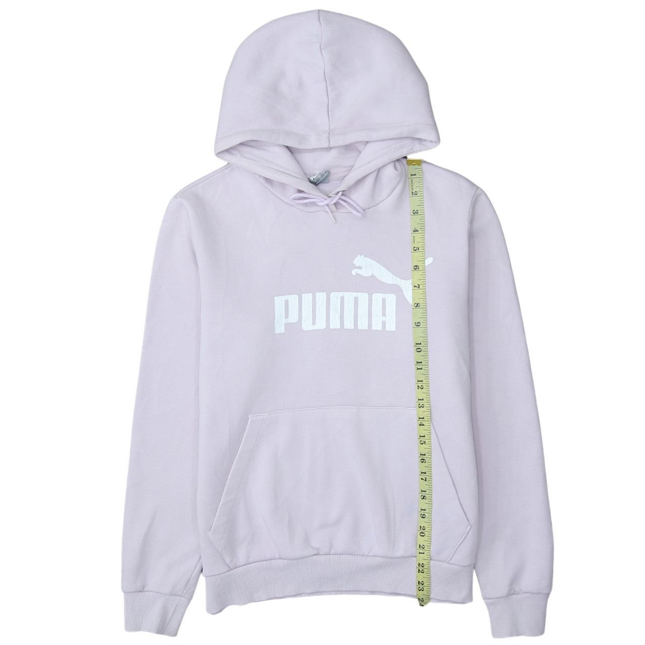 Puma Womens Lilac Pullover Hoodie L Logo Graphic Sweatshirt
