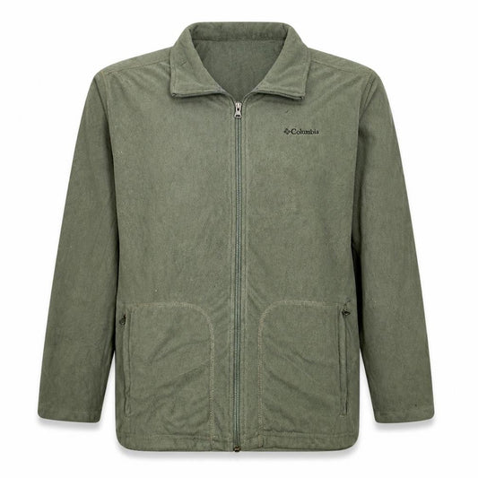 Columbia Men's Green XL Fleece Full Zip Outdoor Jacket