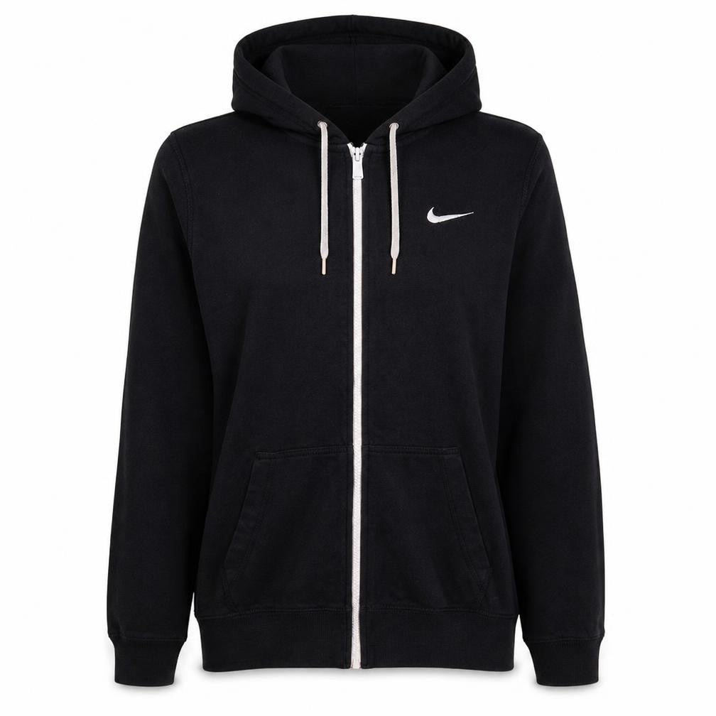 Nike Womens Black Full Zip Hoodie Sweatshirt Size M