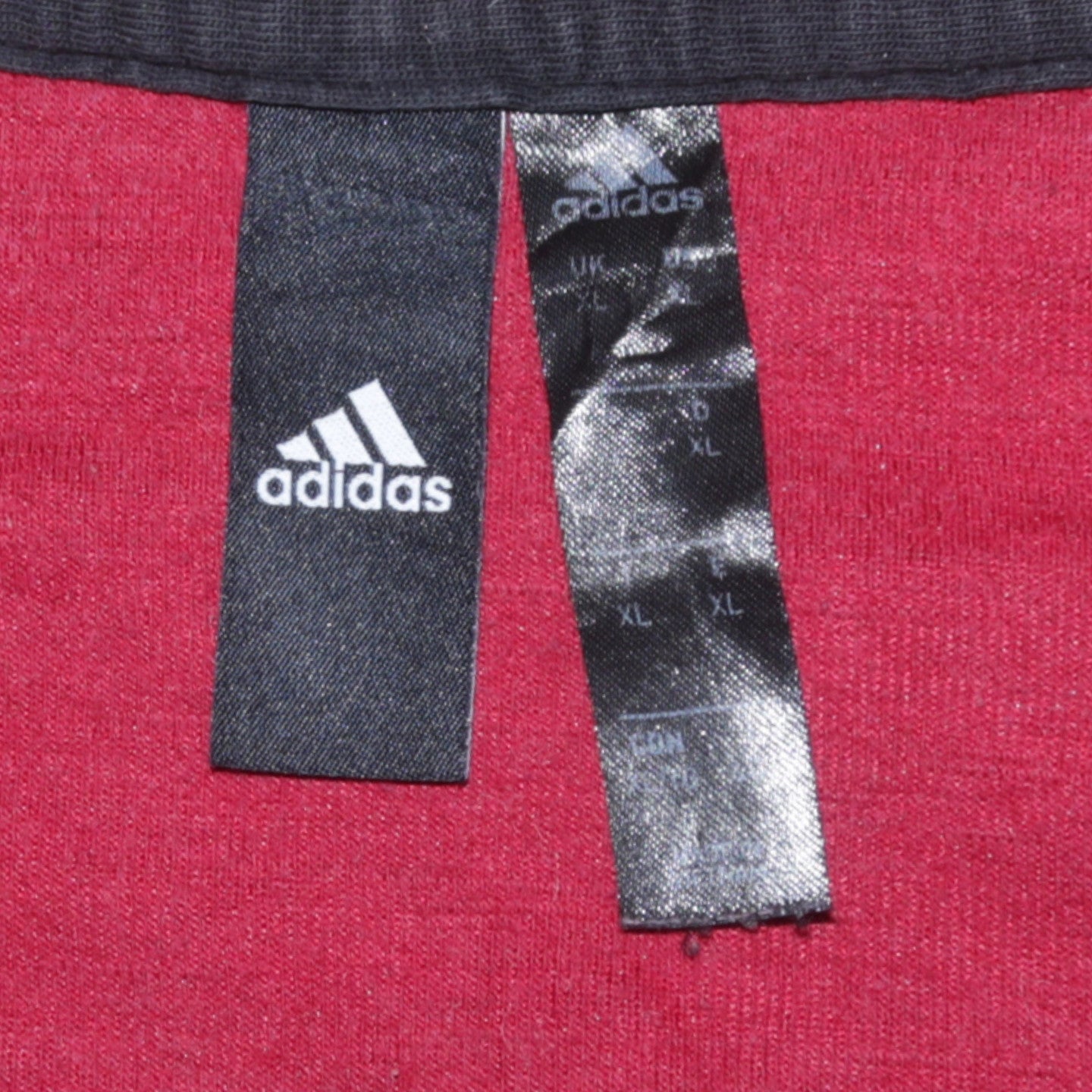 Adidas Mens Red Full Zip Hoodie XL Rugby Sports Sweatshirt