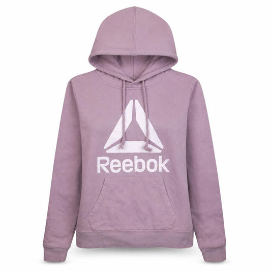 Reebok Womens Purple XS Pullover Hoodie Sweatshirt Cotton Blend