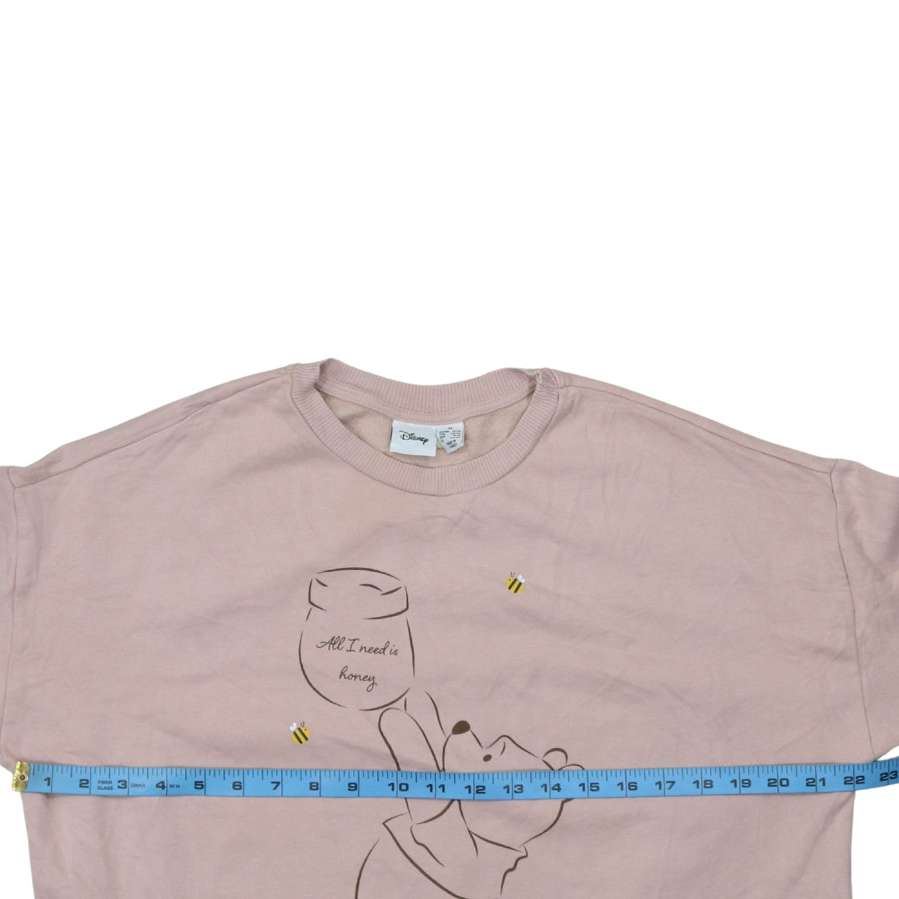 Primark Disney Women Pink Winnie the Pooh Pullover Sweatshirt Size M 12/14