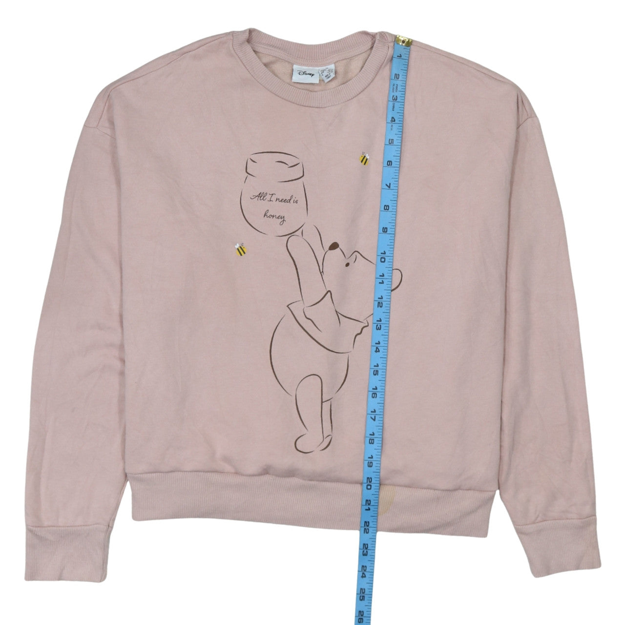 Primark Disney Women Pink Winnie the Pooh Pullover Sweatshirt Size M 12/14