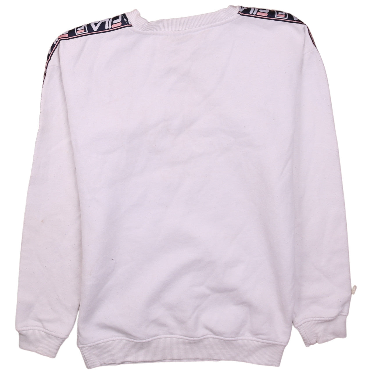 Fila Men's White Crew Neck Logo Sweatshirt XS