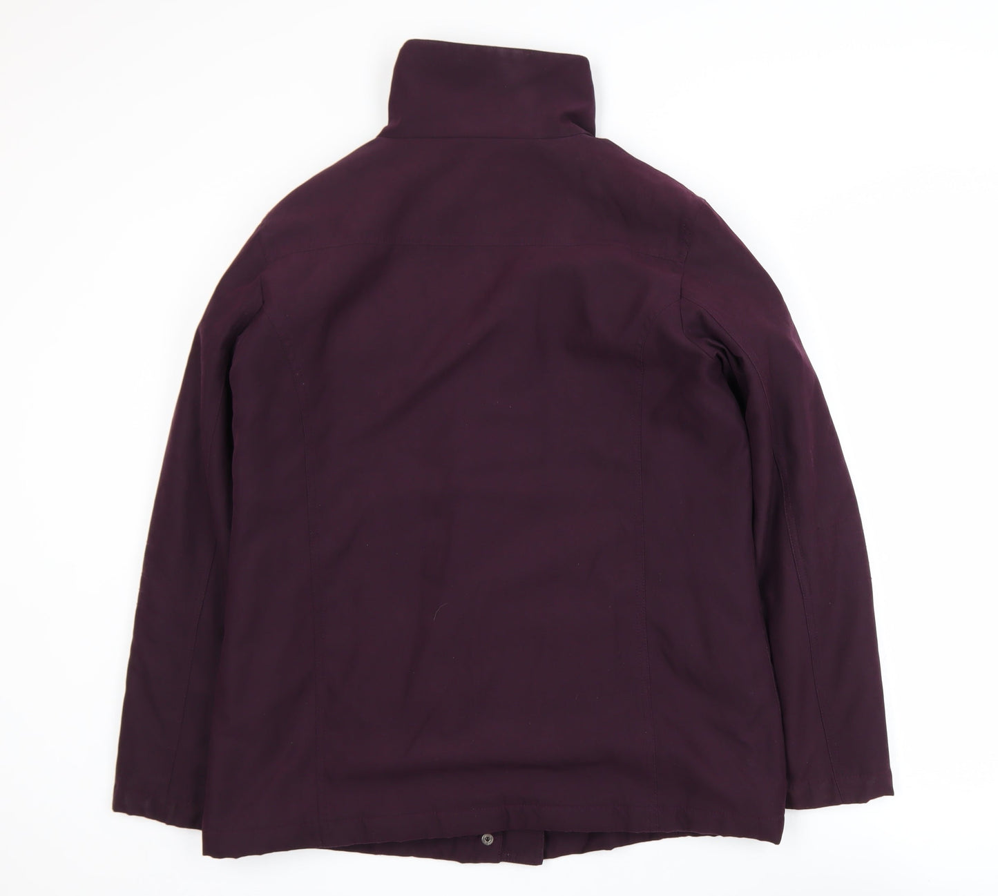 BHS Womens Purple Size 14 Mid-Length Jacket Polyester Blend