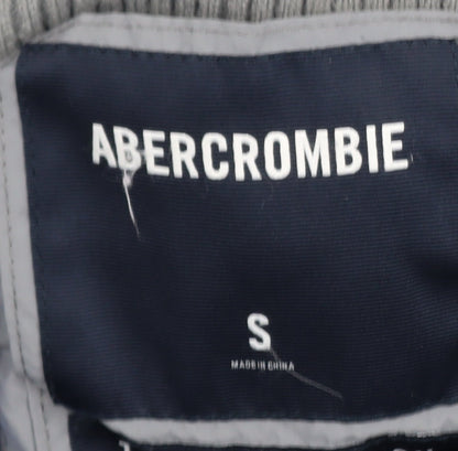 Abercrombie & Fitch Mens Grey S Hooded Full Zip Basic Jacket