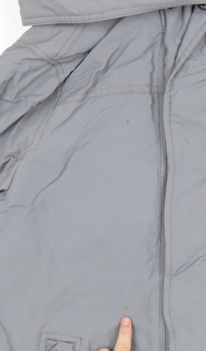 Abercrombie & Fitch Mens Grey S Hooded Full Zip Basic Jacket