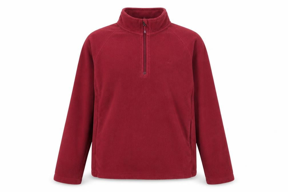 Cotton Traders Men's Red Fleece 1/4 Zip Activewear Jacket Size L