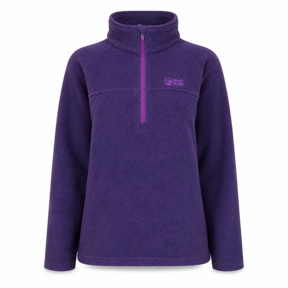 North Ridge Womens Purple Fleece 1/2 Zip Active Jacket UK 12