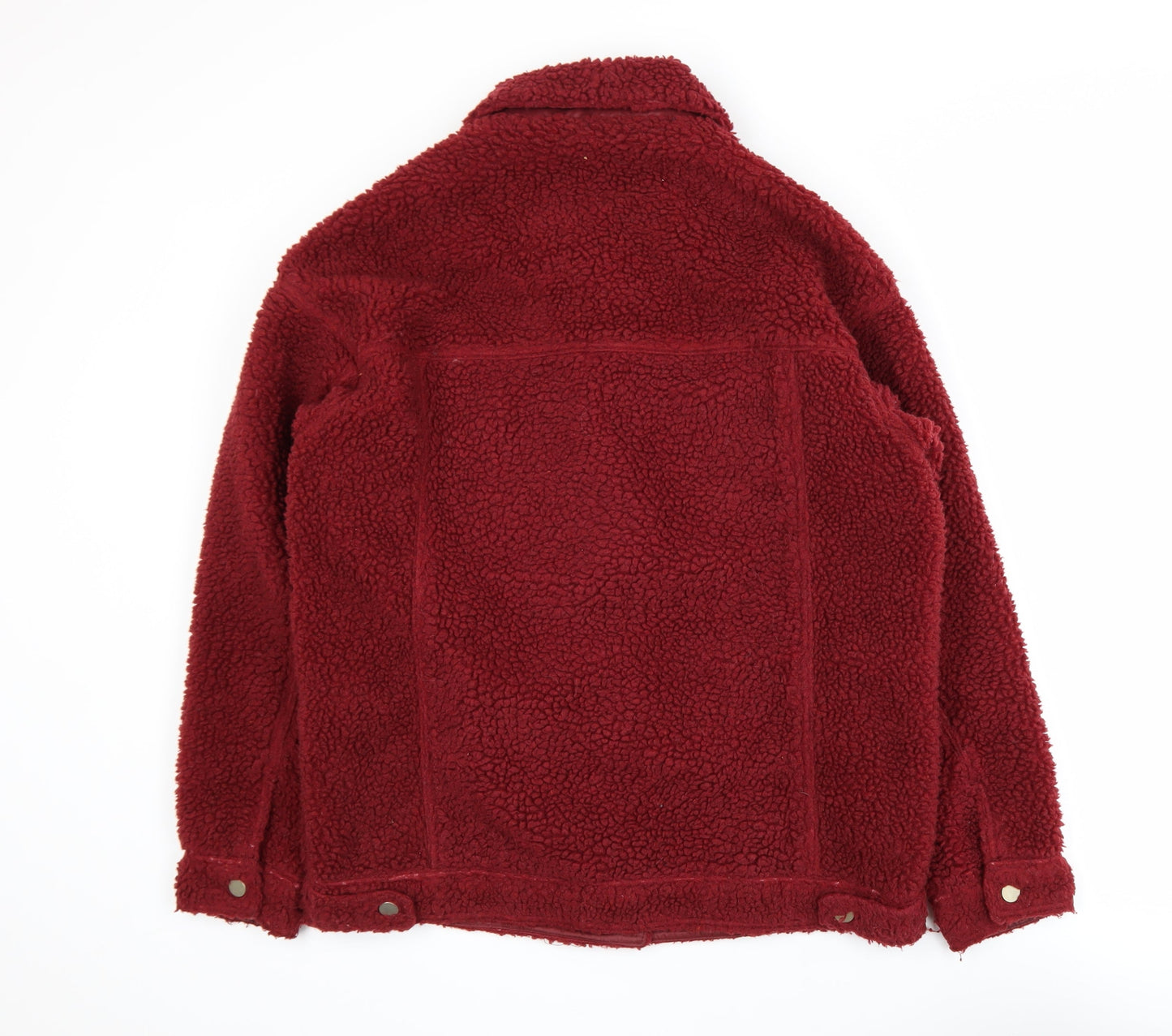 Missguided Women's Red Fleece Bomber Jacket Size 8