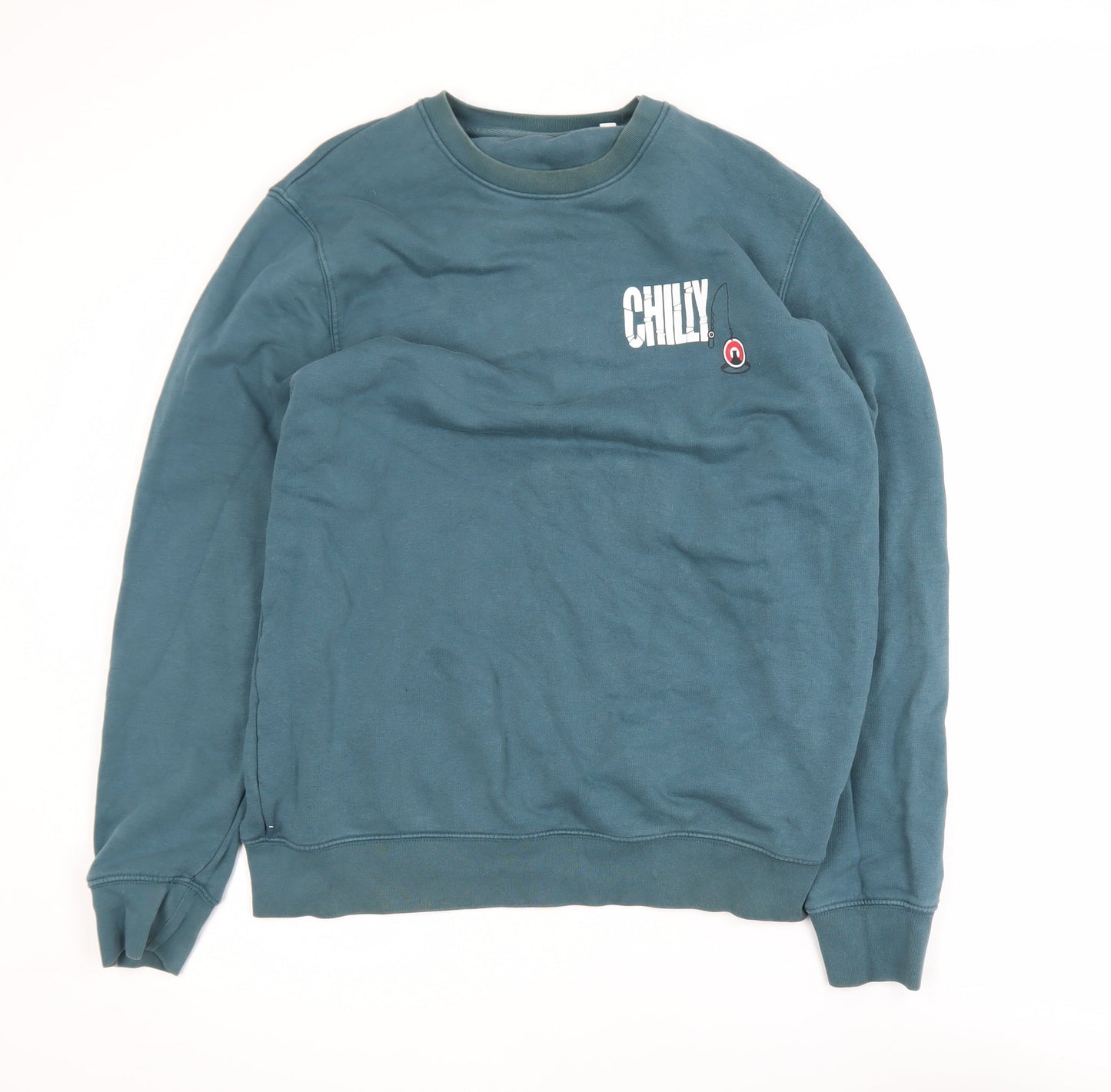 Stanley/Stella Men's Blue Pullover Sweatshirt L Crew Neck Graphic