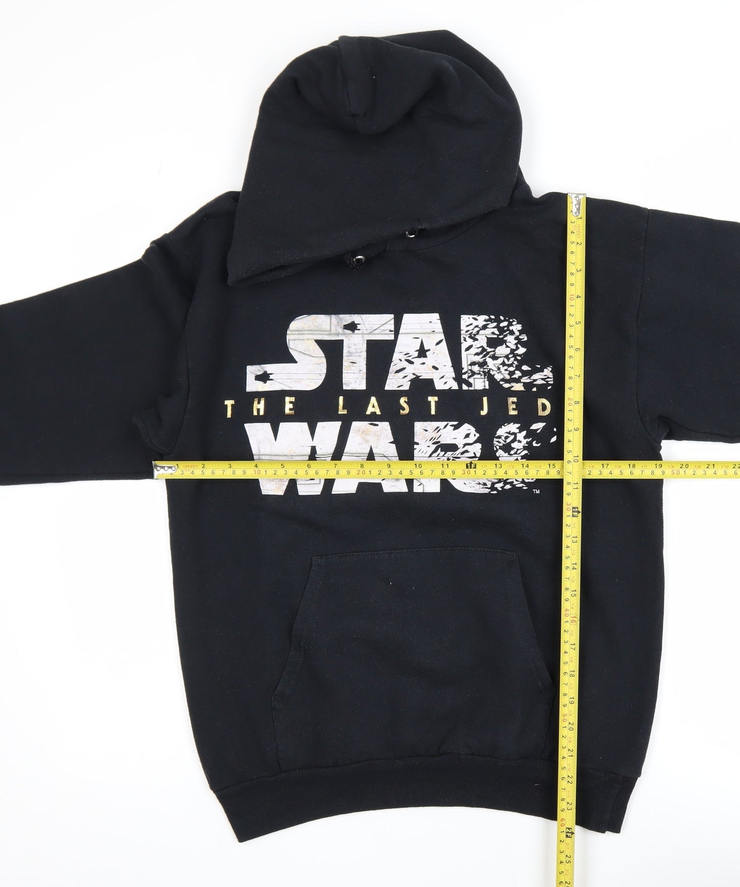 Hanes Men's Black Star Wars Last Jedi Pullover Hoodie Size S