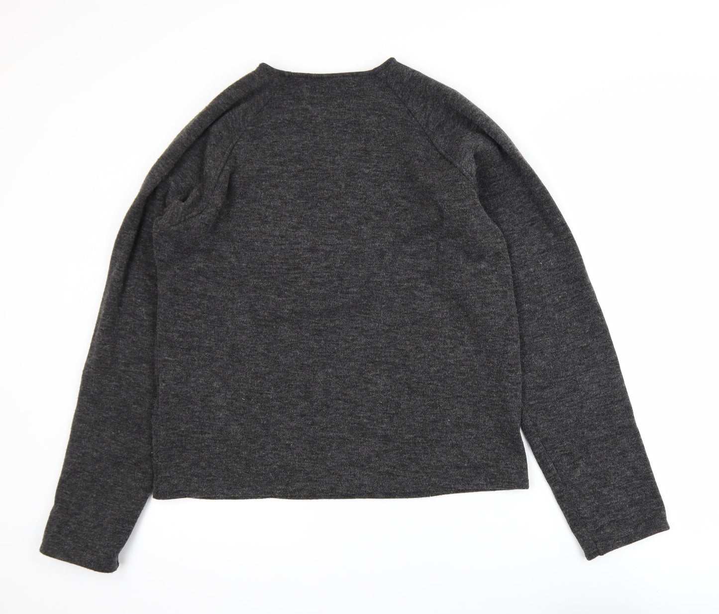 Zara Women Grey Long Sleeve Jersey Top Size S